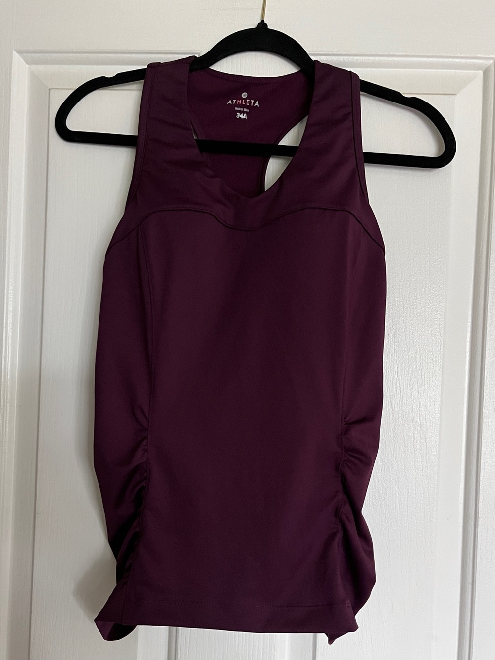 Athleta Deep Plum Racerback Sports Tank 34a